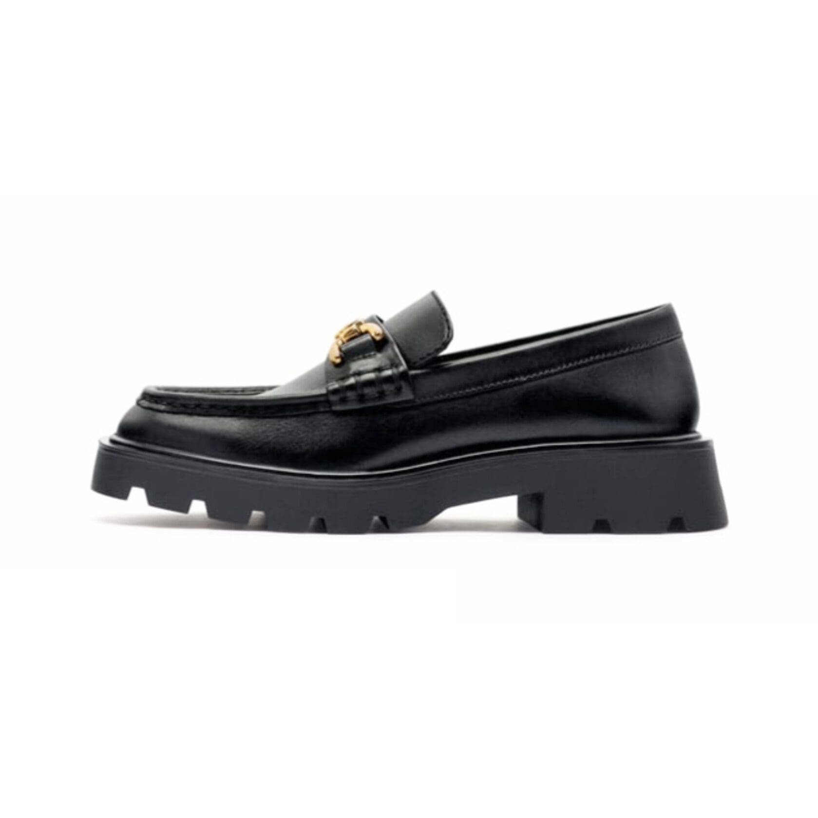 کفش زنانه زارا مدل LEATHER LOAFERS WITH TRACK SOLE