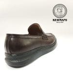 کفش کالج مردانه کرمانی مدل چرم دستدوز طبیعی فلوتر کد 514 رنگ قهوه ای