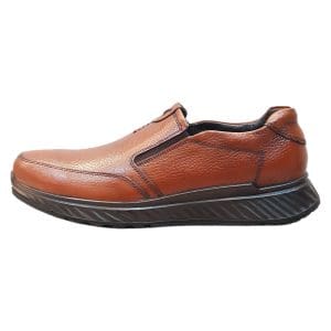 کفش طبی مردانه مدل چرم طبیعی کد 002 رنگ قهوه ای