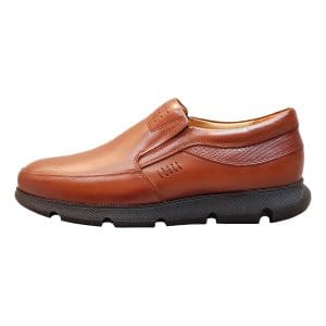 کفش روزمره مردانه مدل چرم طبیعی کد 00137t.k رنگ عسلی