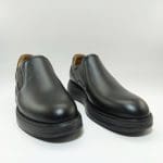 کفش روزمره مردانه کرمانی مدل چرم دستدوز طبیعی کد 502 رنگ مشکی