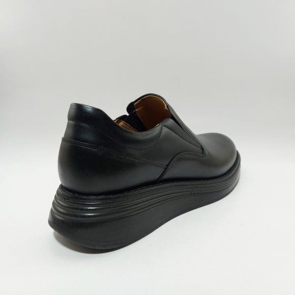 کفش روزمره مردانه کرمانی مدل چرم دستدوز طبیعی کد 502 رنگ مشکی
