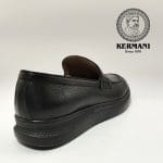 کفش کالج مردانه کرمانی مدل چرم دستدوز طبیعی فلوتر کد 514 رنگ مشکی